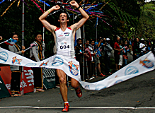 Kilian Jornet crosses the Climbathon finish